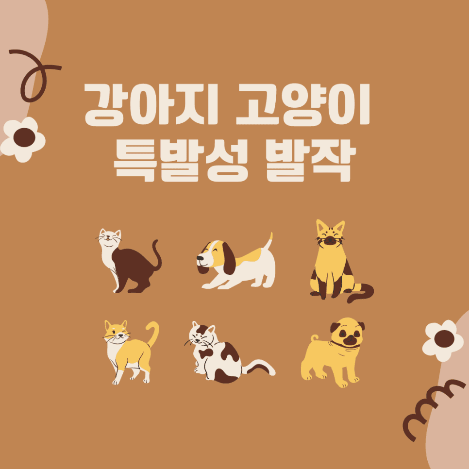 강아지 고양이 특발성 발작